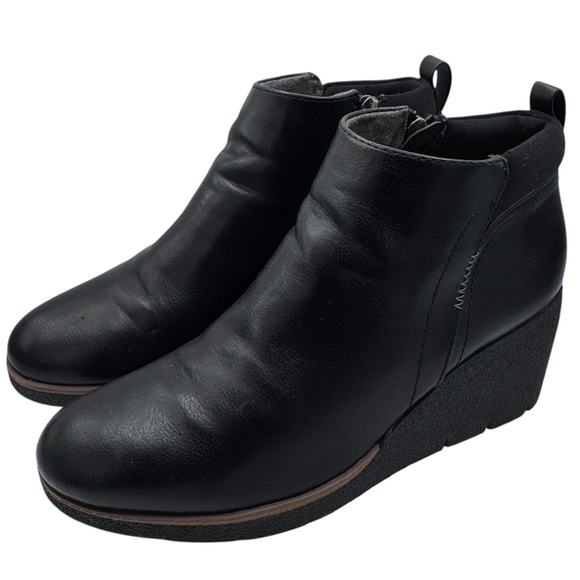 Dr. Scholl’s Black Wedge Ankle Boots Size 11 - Picture 1 of 10